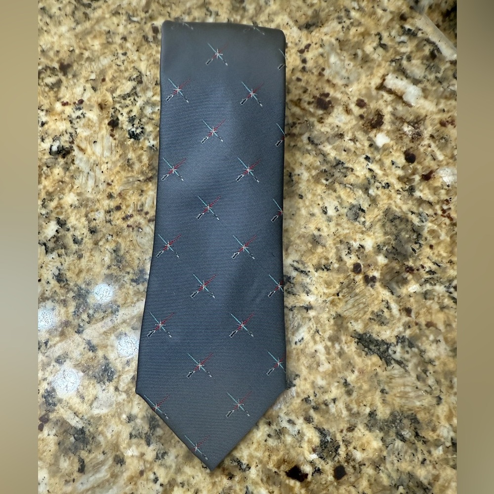 Like New Star Wars Gray Patterned Men's Tie